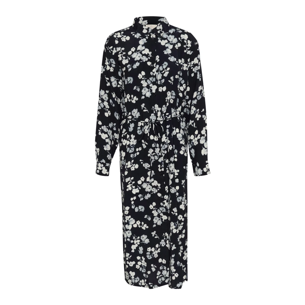 Kaffe Marine Flower Overhemdjurk Multicolor Dames