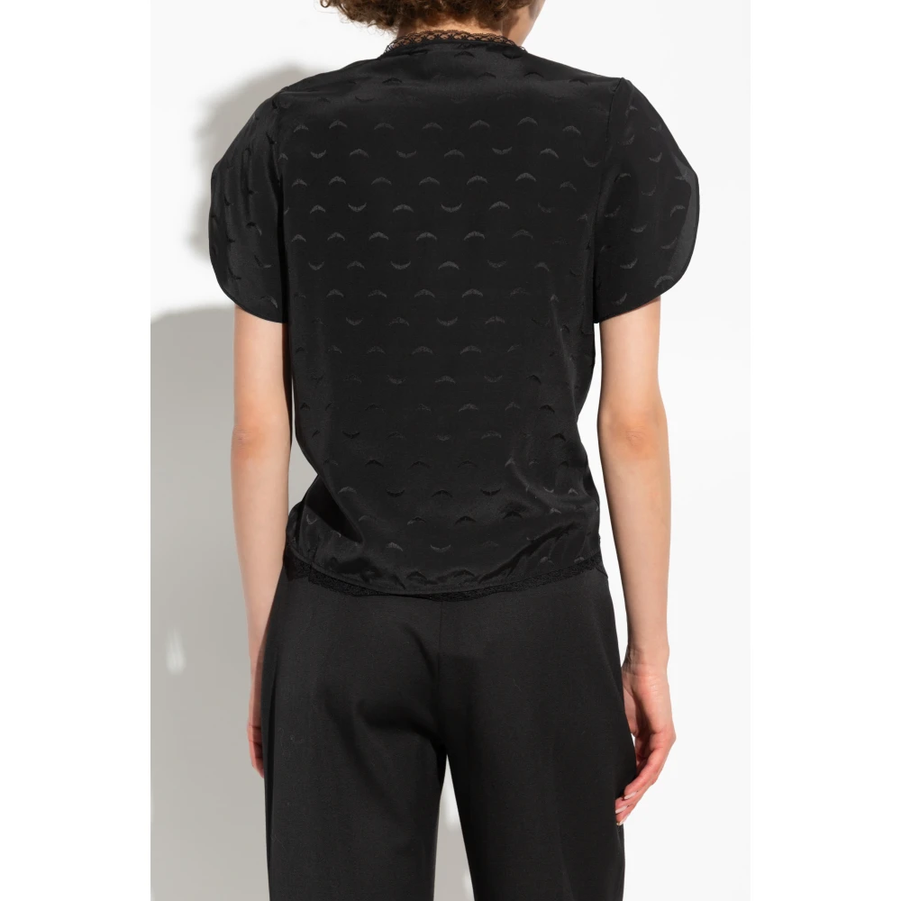 Zadig & Voltaire Top met geborduurd Tiffany-logo Black Dames