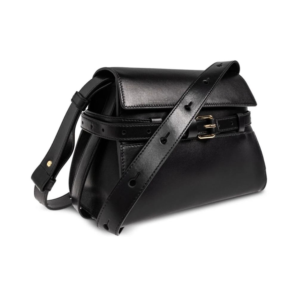 Moschino Zwarte Schoudertas met Opdeelbaar Compartiment Black Dames