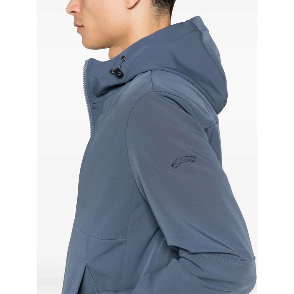 PAUL & SHARK Hoodie met rits en zakken Blue Heren