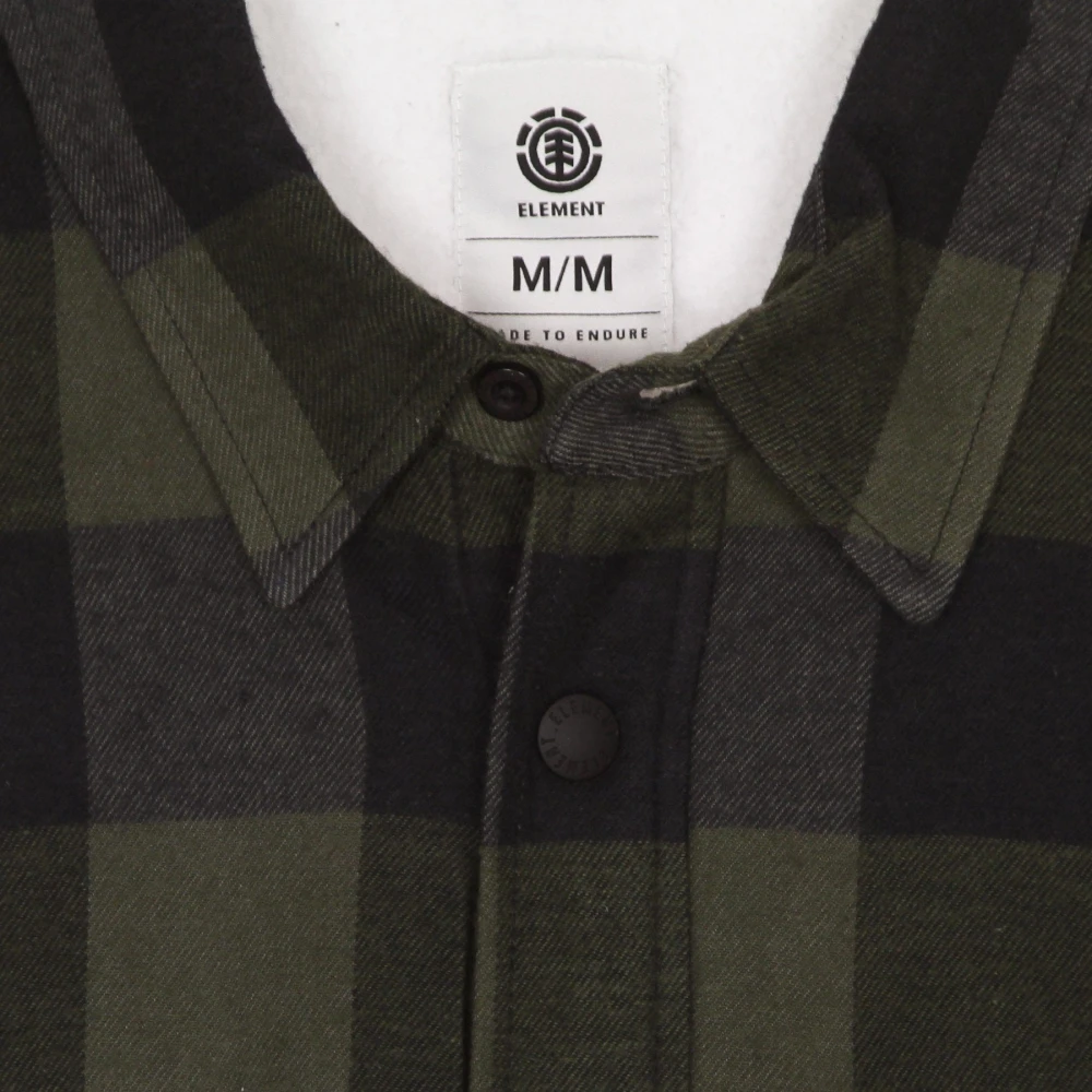 Element Bosnacht Sherpa Gevoerde Flanellen Shirt Green Heren