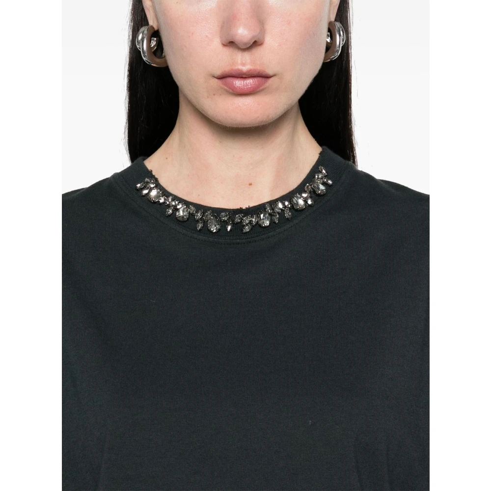 Golden Goose Zwarte T-shirt voor vrouwen Black Dames