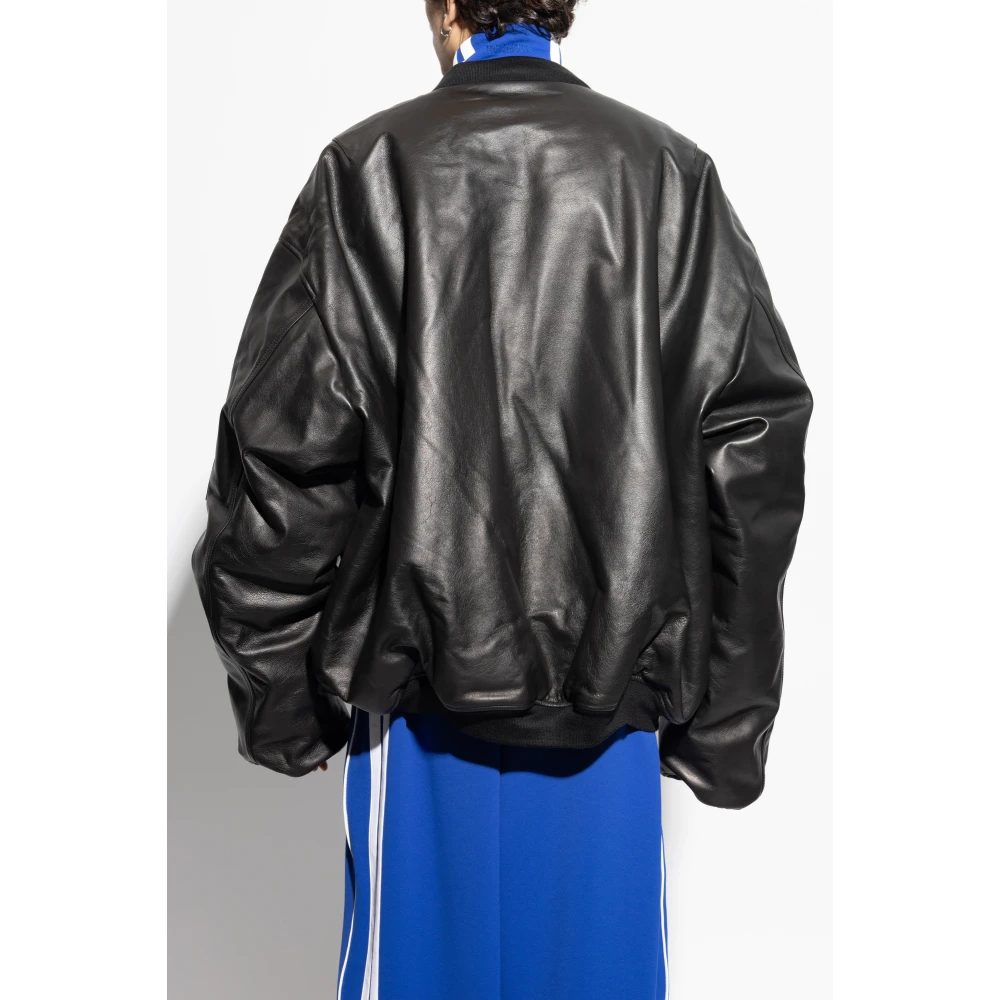 Vetements Leren jack type bomber Black Heren