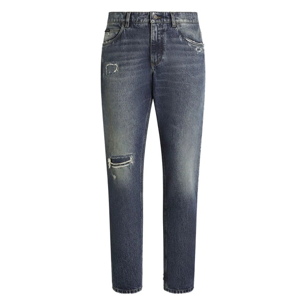 Dolce & Gabbana Uomo Blu Jeans Denim Alla Moda