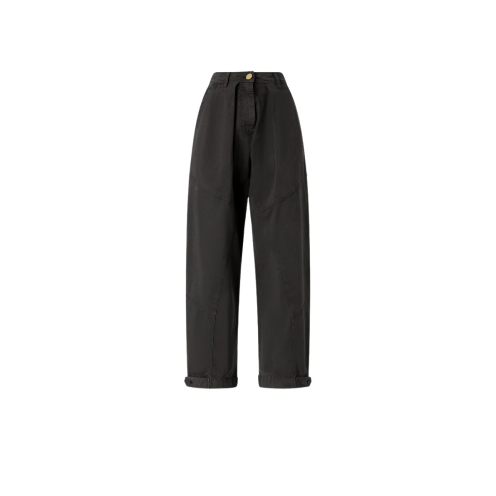 Pinko Women's Brown Straight Trousers, S, Straight Trousers