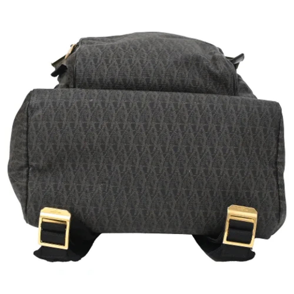 Yves Saint Laurent Vintage Pre-owned Canvas backpacks Black Dames