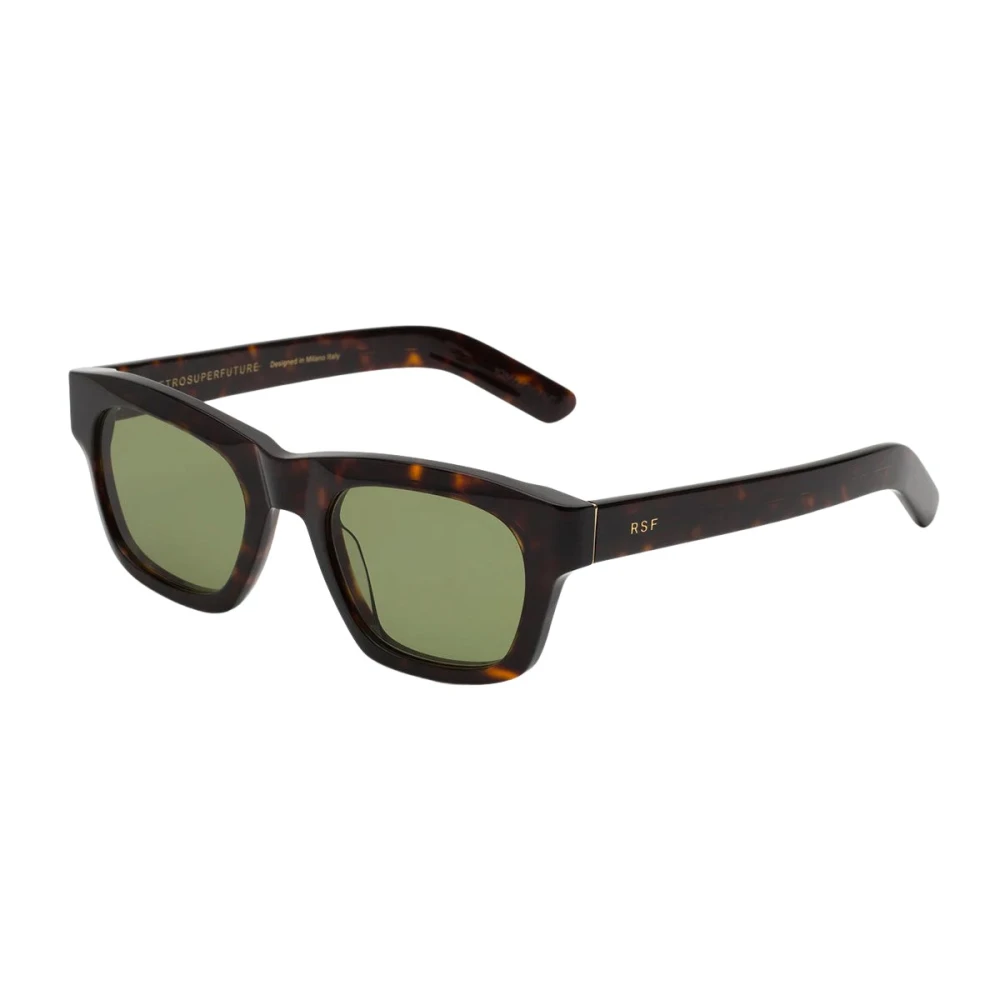 Retrosuperfuture Unisex Green Iqm Sintesi 3627 Sunglasses Acetate Havana Squared Normal - Image 2