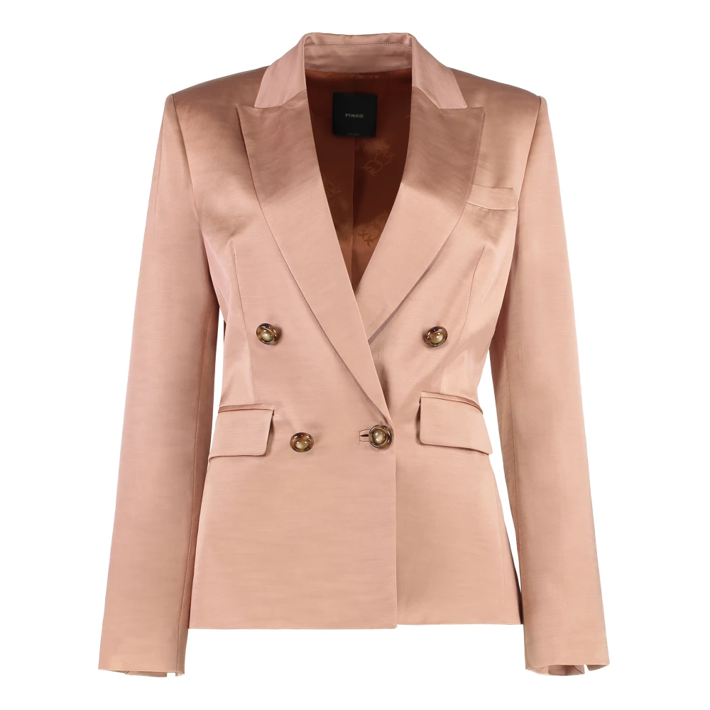 Pinko Women's Pink Satin Blazer - O - Blazers - Xs - Jackets