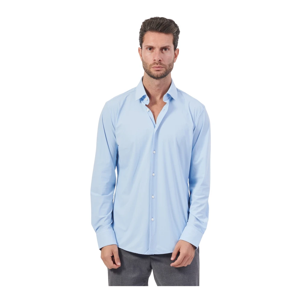 Hugo Boss Blauw Slim Fit Katoenen Overhemd Blue Heren