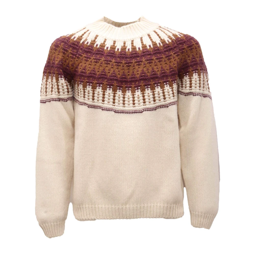 Daniele Fiesoli Men's White Df0056 Wool Jumper - Round-Neck Knitwear - M - Knitwear
