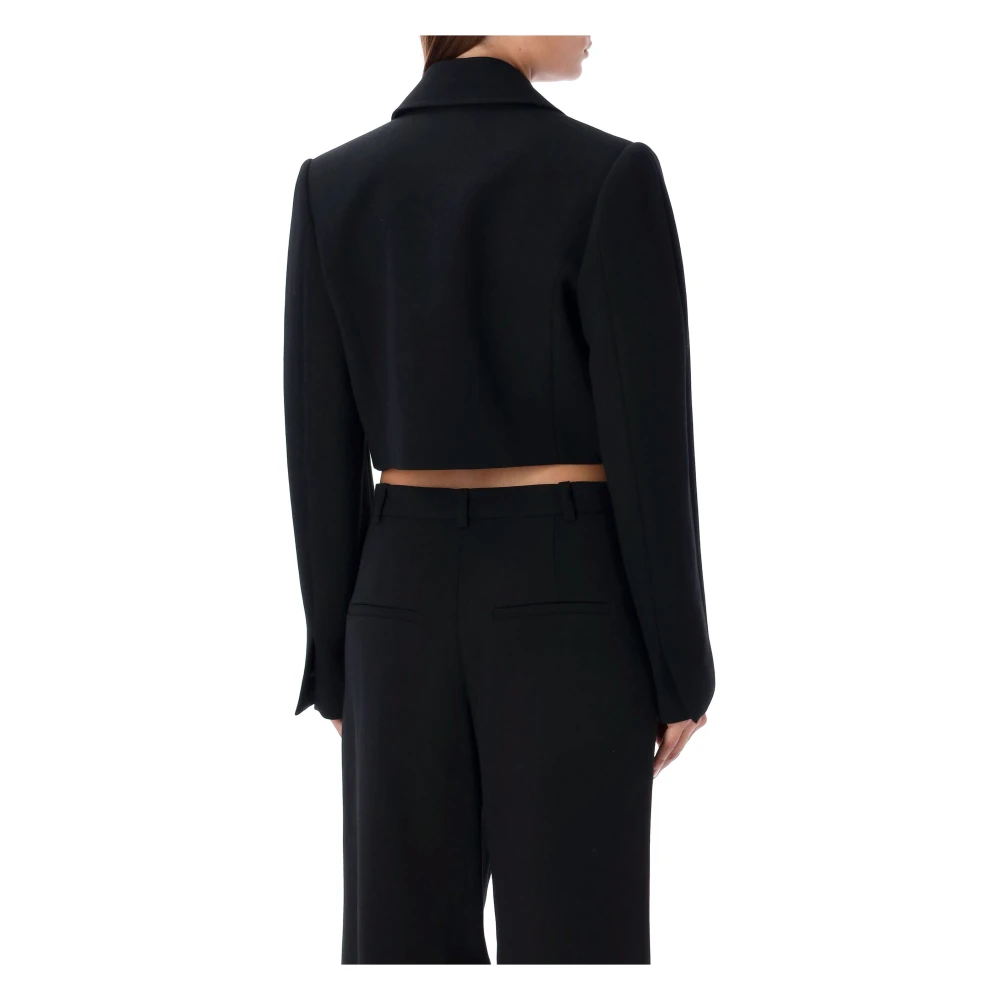 LOW Classic Zwarte Wolle Korte Jas Aw24 Black Dames