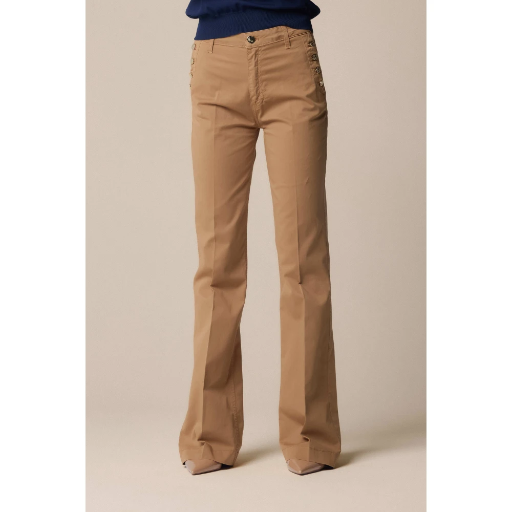 Kocca Stijlvolle Wijde Broek Brown Dames