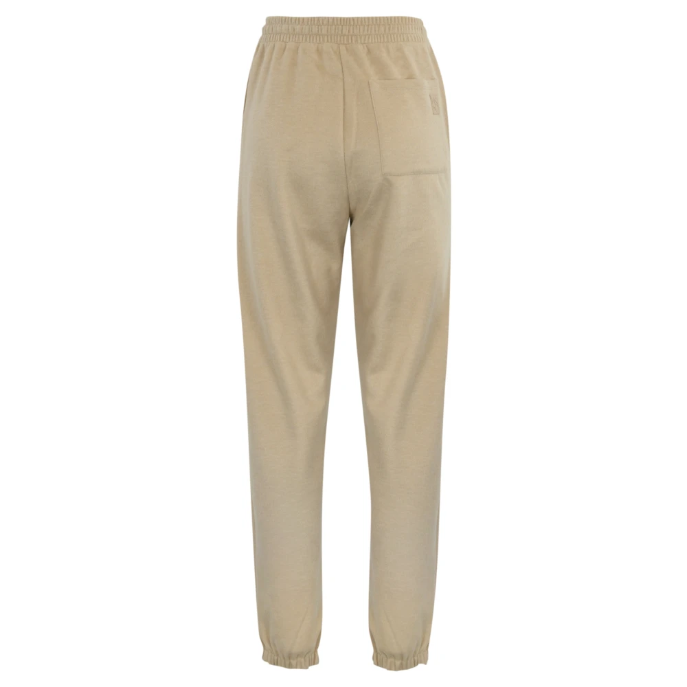 Max Mara Weekend Elastische taille wollen broek Beige Dames