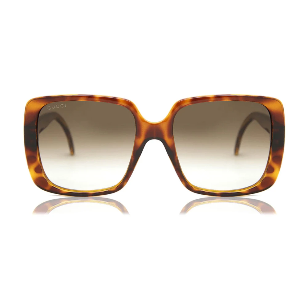 Gucci Brun Oversized Square Solglasögon