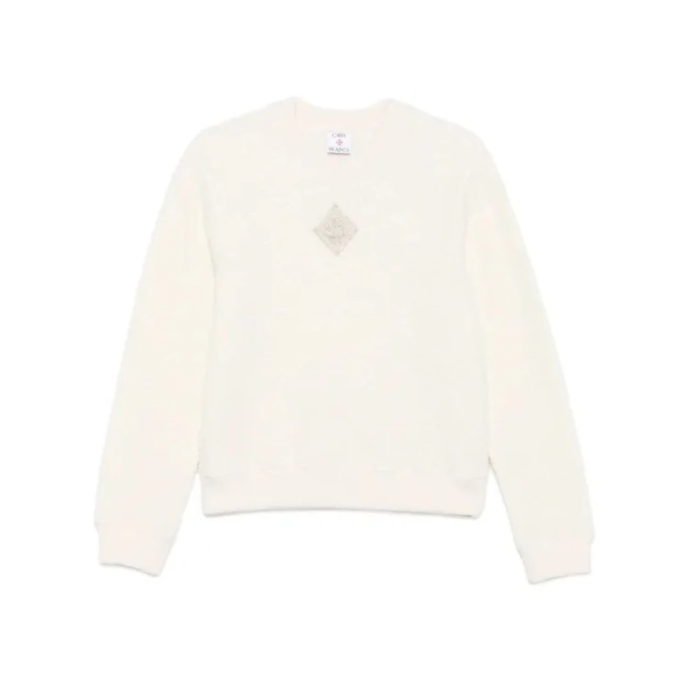 Casablanca Women's White Cashmere Terry Sweatshirt