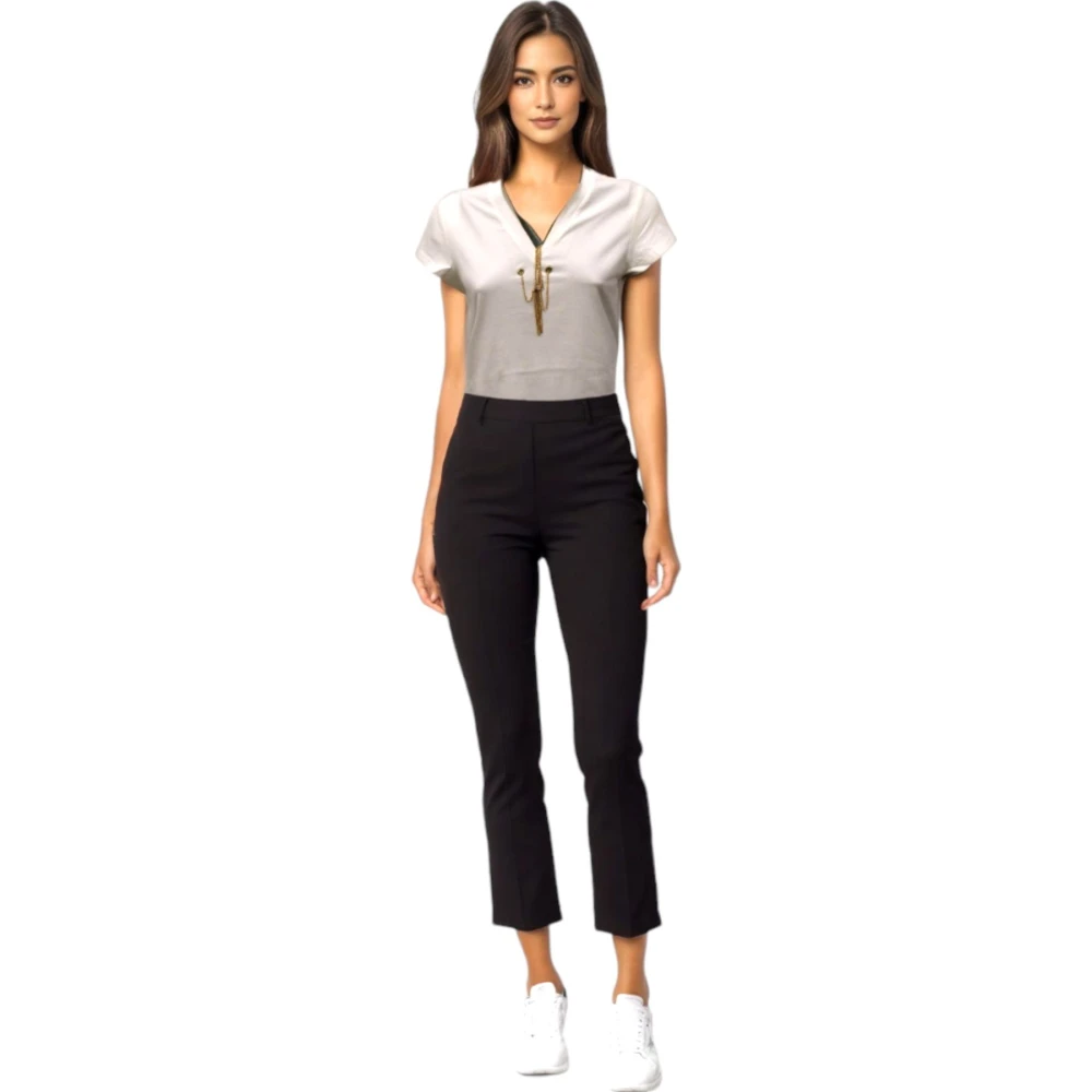 Gaudi Korte Mouw T-shirt Gray Dames