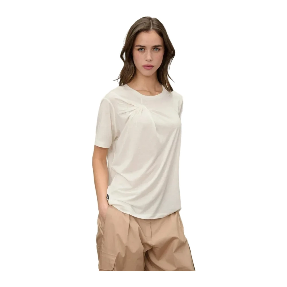 Blauer Vrouw Wit Tops Dames, S, Katoen, T-Shirt