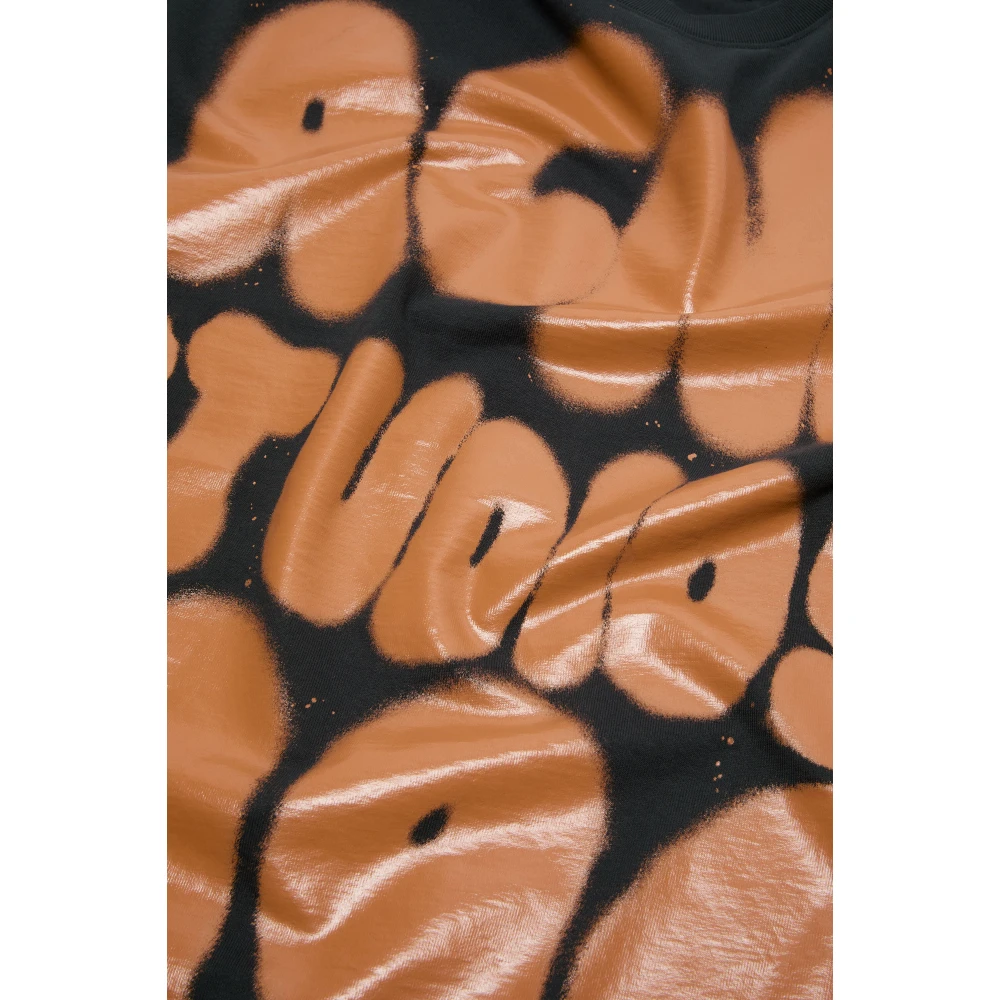 Acne Studios 1996 Logo T-shirt Relaxte pasvorm Black Dames