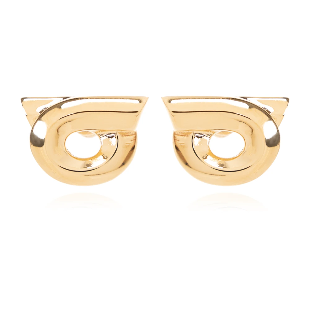 Ferragamo Women's Yellow Earrings With Logo