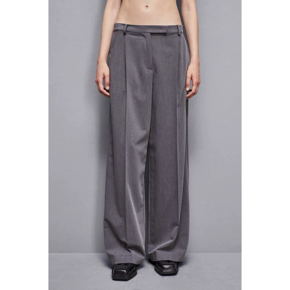 PATRIZIA PEPE Grijze Melange Broek Gray Dames