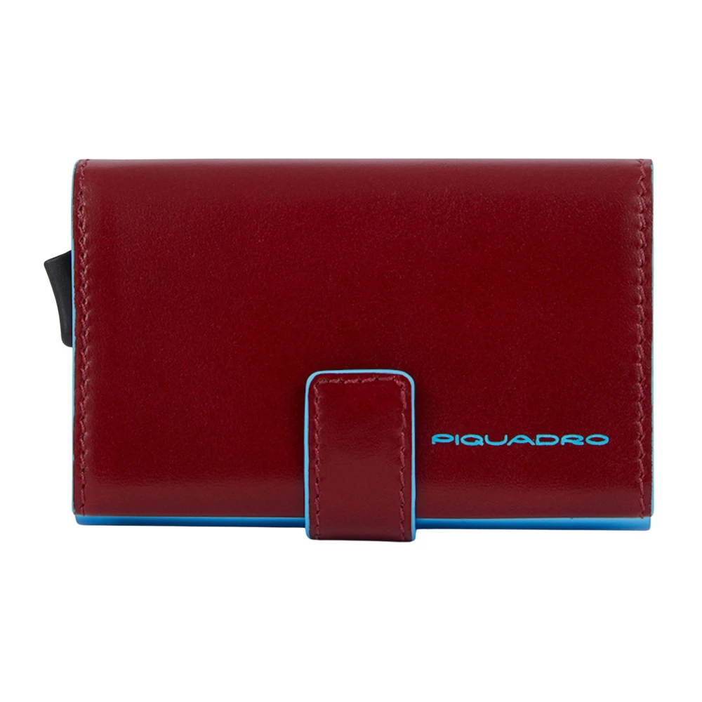 Piquadro Mannelijk Rood Credit Card Holder Case In Metal