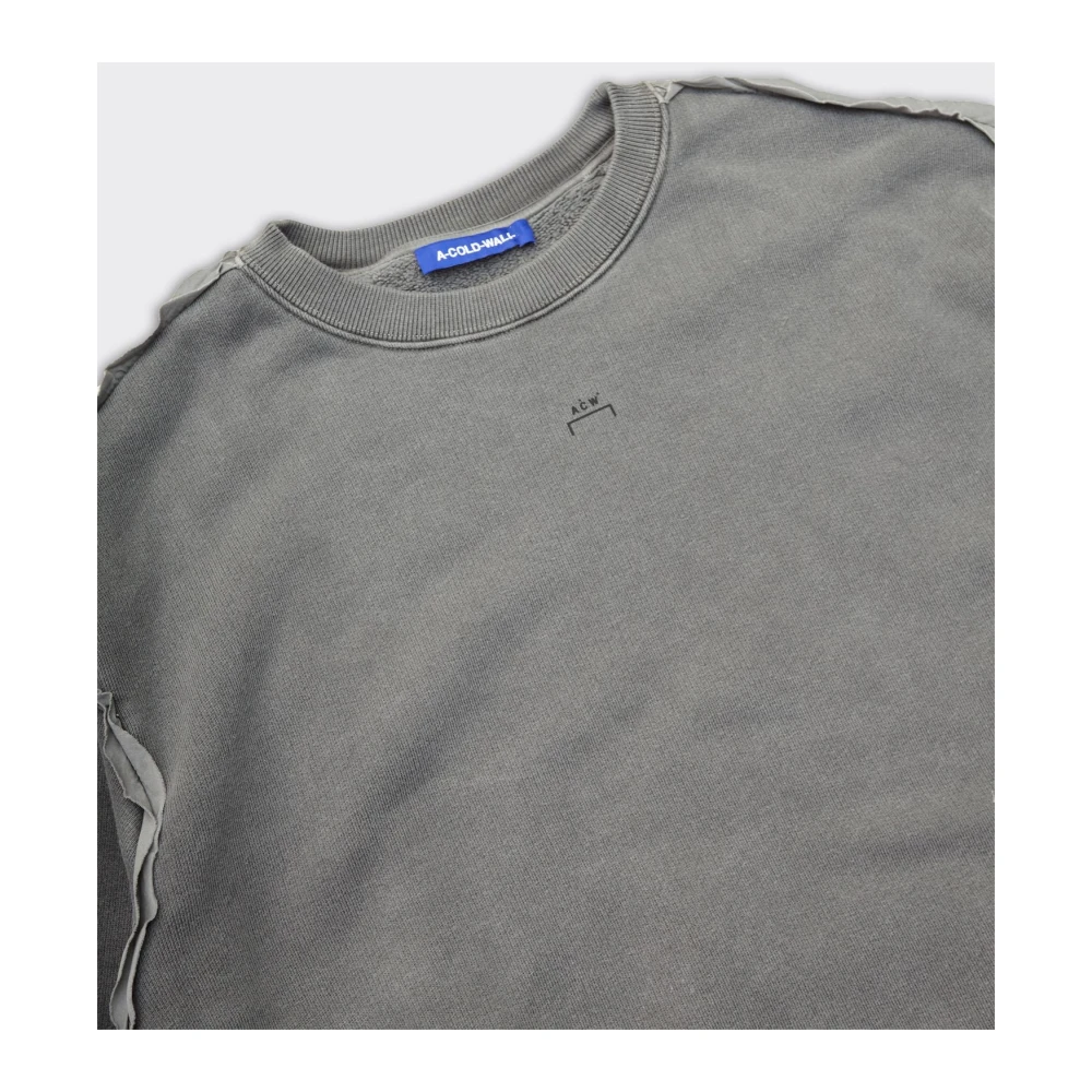 A-Cold-Wall Zwarte Katoenen Crewneck Facade Gray Heren