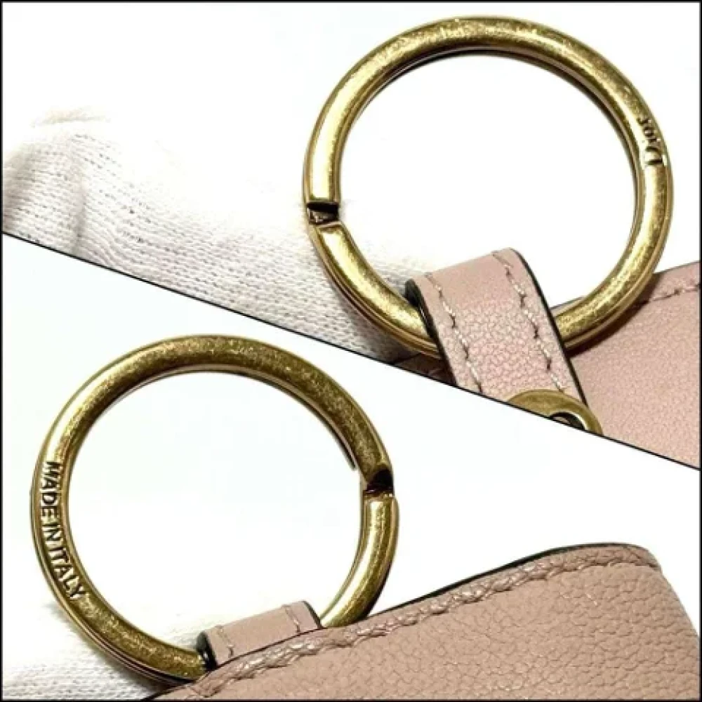 Dior Vintage Pre-owned Leather key-holders Beige Unisex