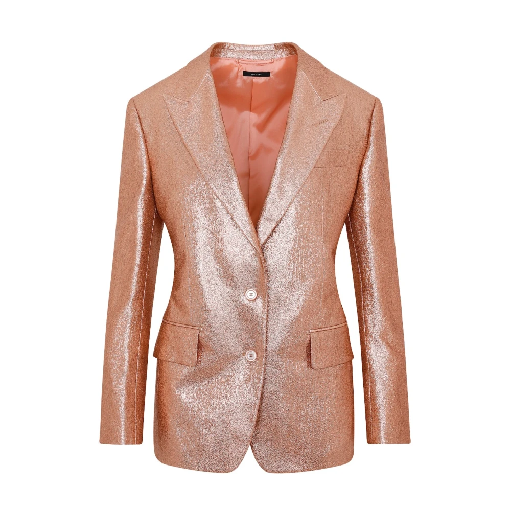 Tom Ford Pink Blazers, Female, Xs, Iridescent Tailored Jacket