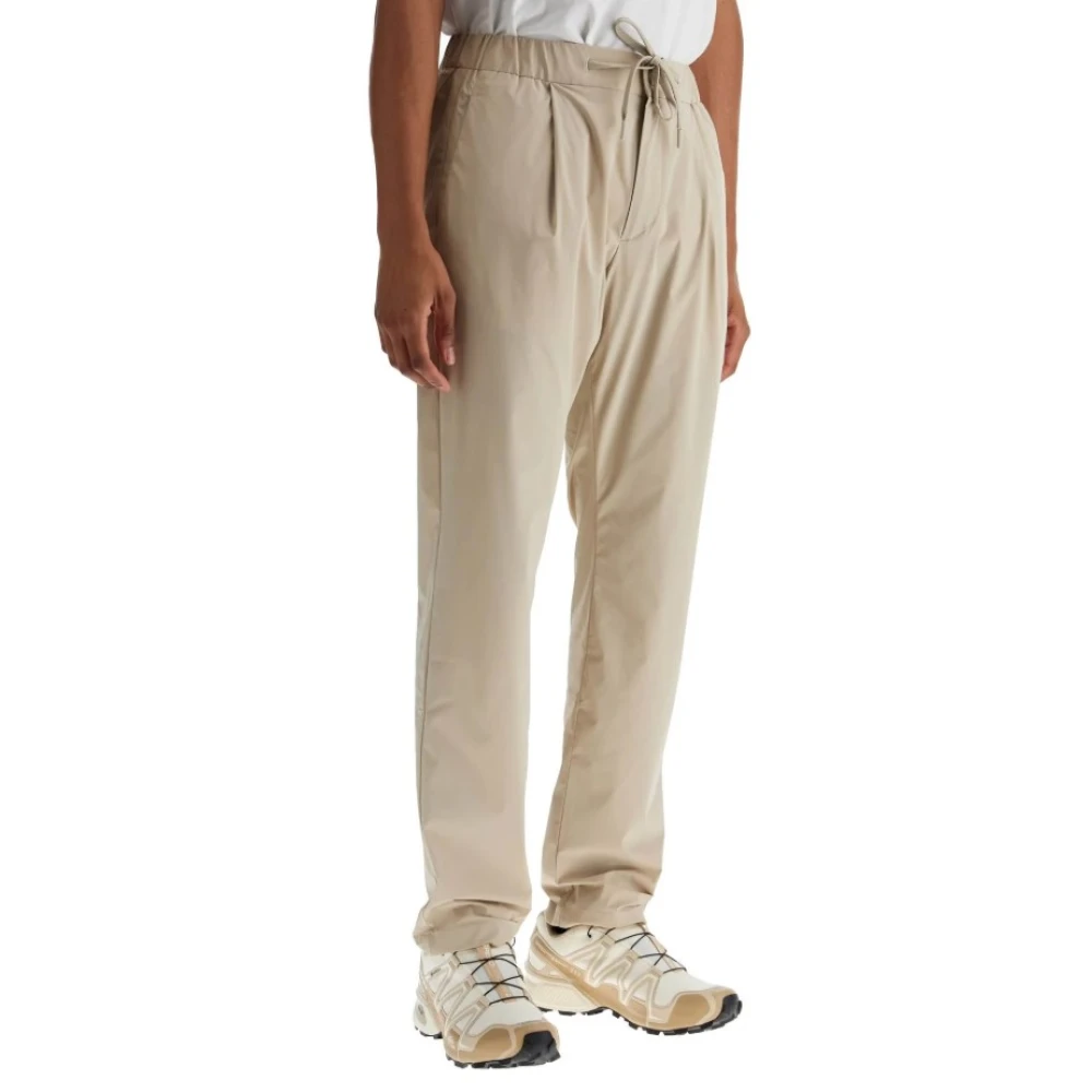 Herno Beige Straight Cut High Waist Broek Beige Heren