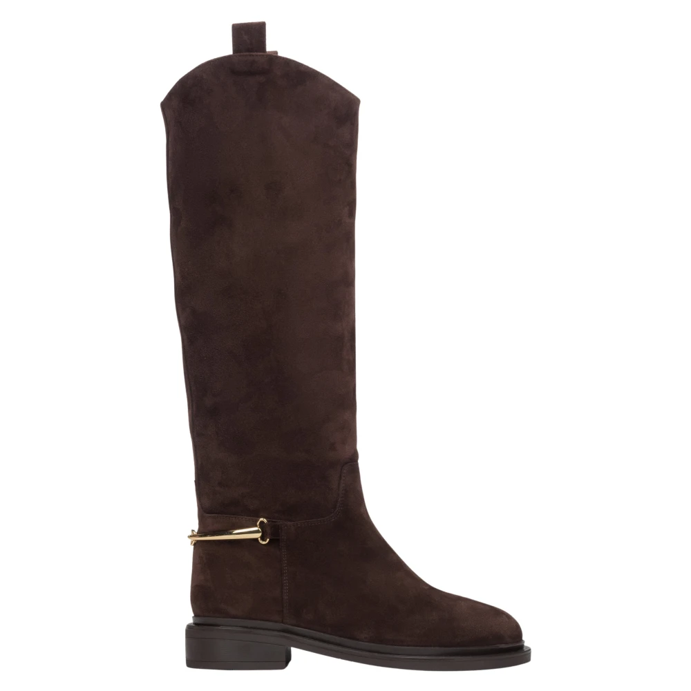 Estro Brown Over-The-Knee Boots - Female - High Boots - 3 Uk - Shoes