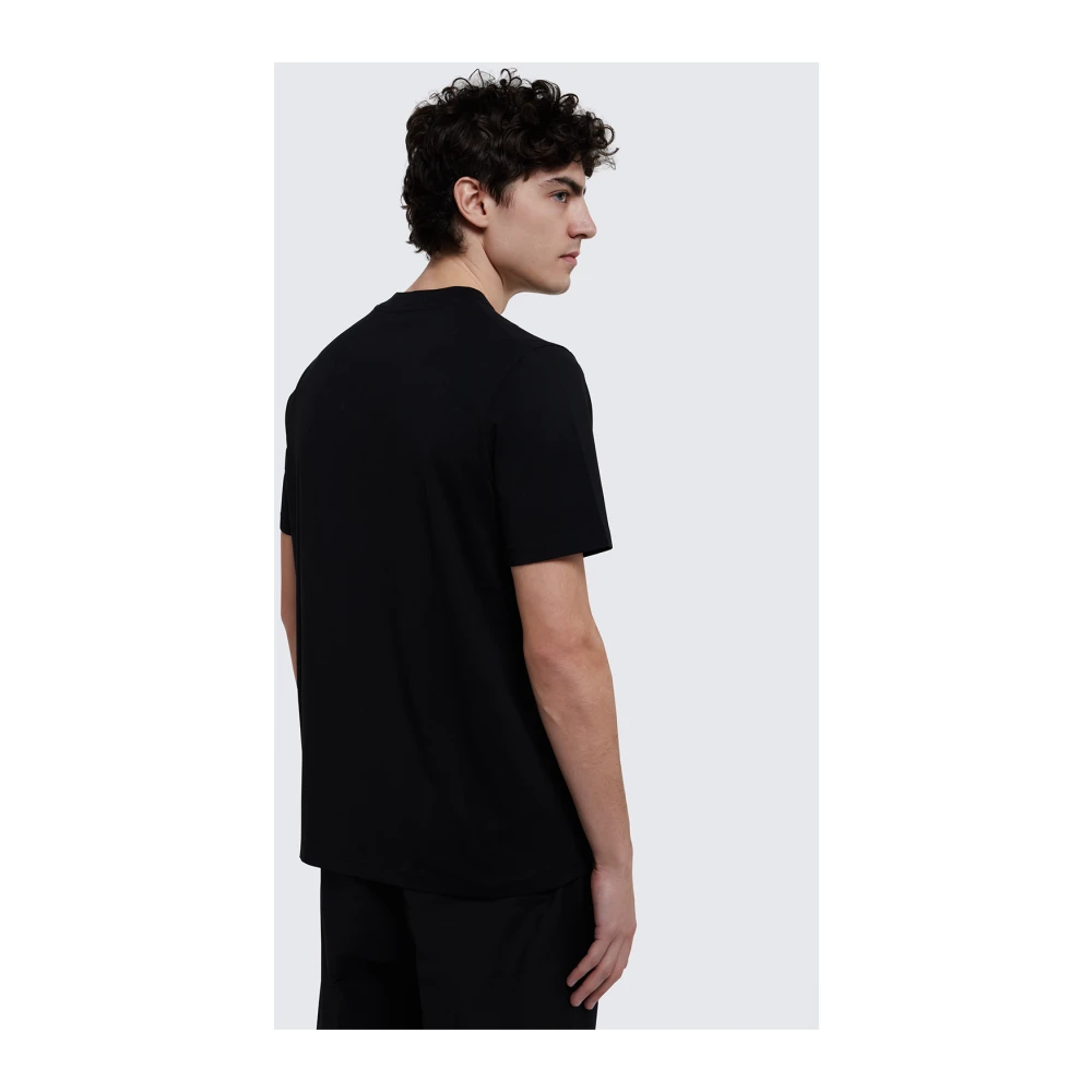 Jil Sander Zwart Katoenen T-Shirt met Korte Mouwen en Ronde Hals Black Heren