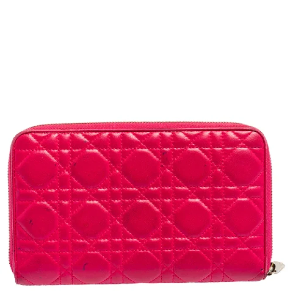 Dior Vintage Pre-owned Leather wallets Pink Dames