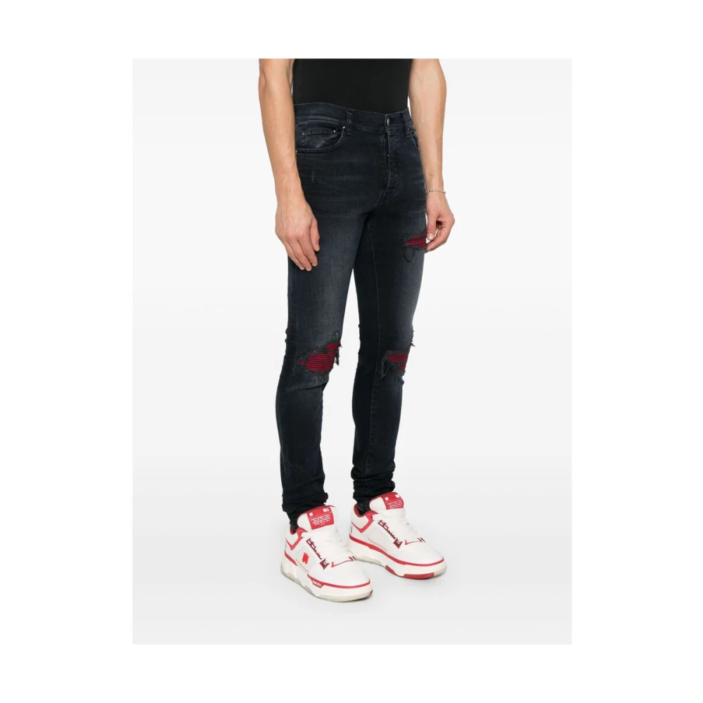 Amiri Indigo Blauwe Ripped Jeans Blue Heren