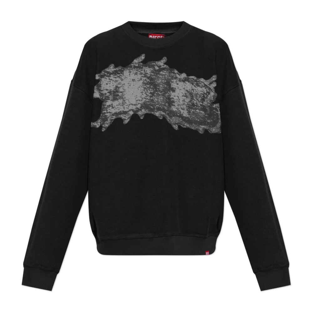 Diesel Herr Svart Sweatshirts & Hoodies S, Bomull, Sweatshirts & Hoodies