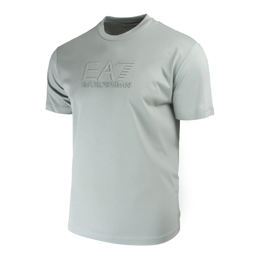 Emporio Armani Ea7 Mannelijk Groente Heren T-Shirt Korte Mouw Groen Katoen