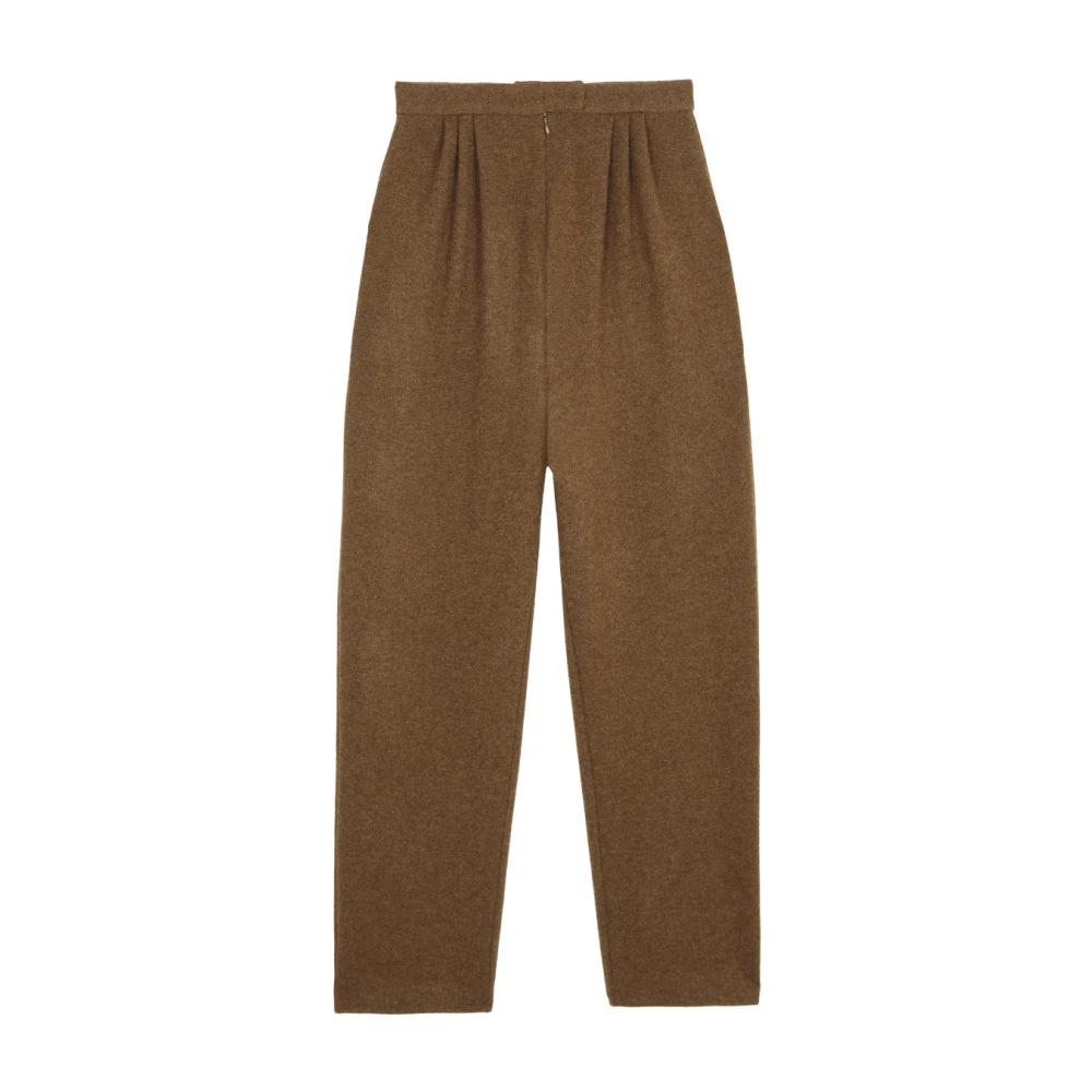 Cortana Brown Single Cashmere Trousers - Female - Tapered Trousers - Xs - Trousers