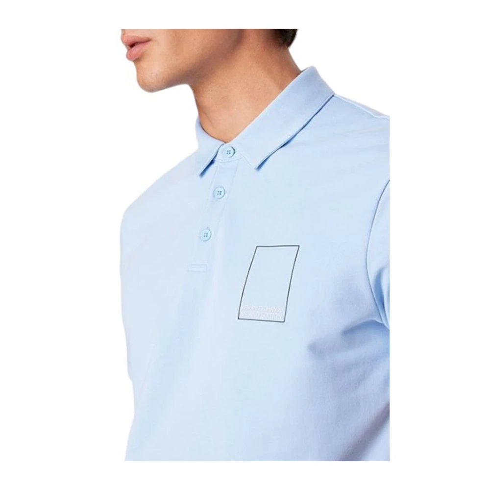 Armani Exchange Placid Blue Polo Shirt Blue Heren