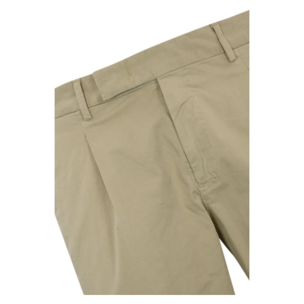 PT Torino Slim Katoenen Gabardine Broek Beige Heren