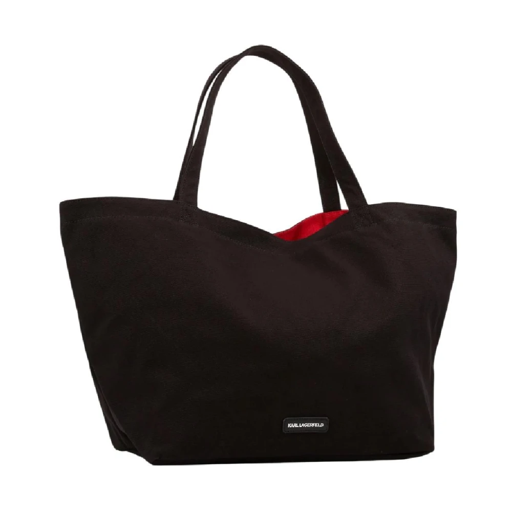 Karl Lagerfeld Canvas Shopper Tas Black Dames