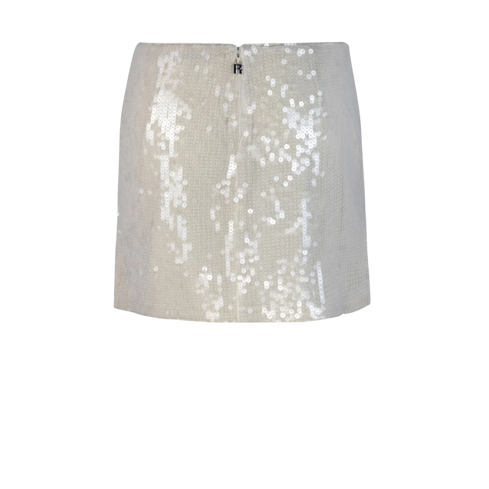 Rotate Birger Christensen Pailletten Minirok Wit White Dames