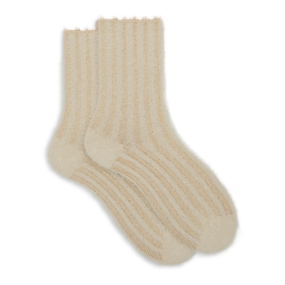 Gallo Korte witte sokken met verticale strepen voor dames. Multicolor Dames