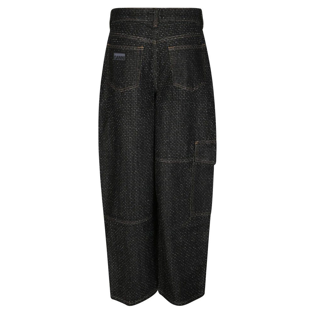 Ganni Denim Carpenter Jeans Black Dames