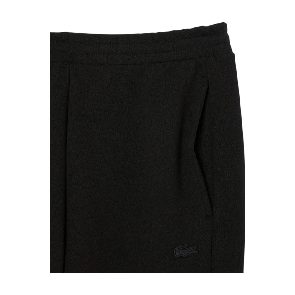 Lacoste Zwarte Jersey Sweatpants Minimalistisch Ontwerp Black Heren