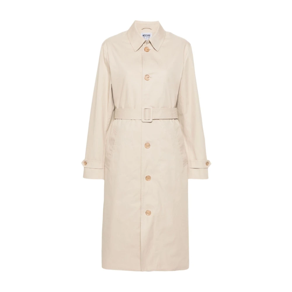 Moschino Ketting Link Trench Coat Beige Dames