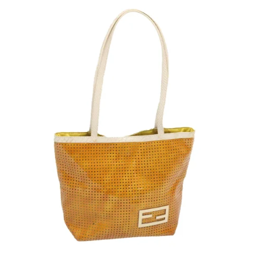 Fendi Vintage Pre-owned Leather totes Yellow Dames