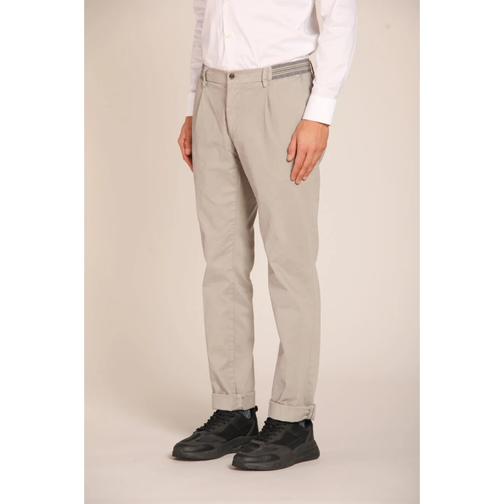 Mason's Grijze Chino Jogger Broek Regular Fit Gray Heren