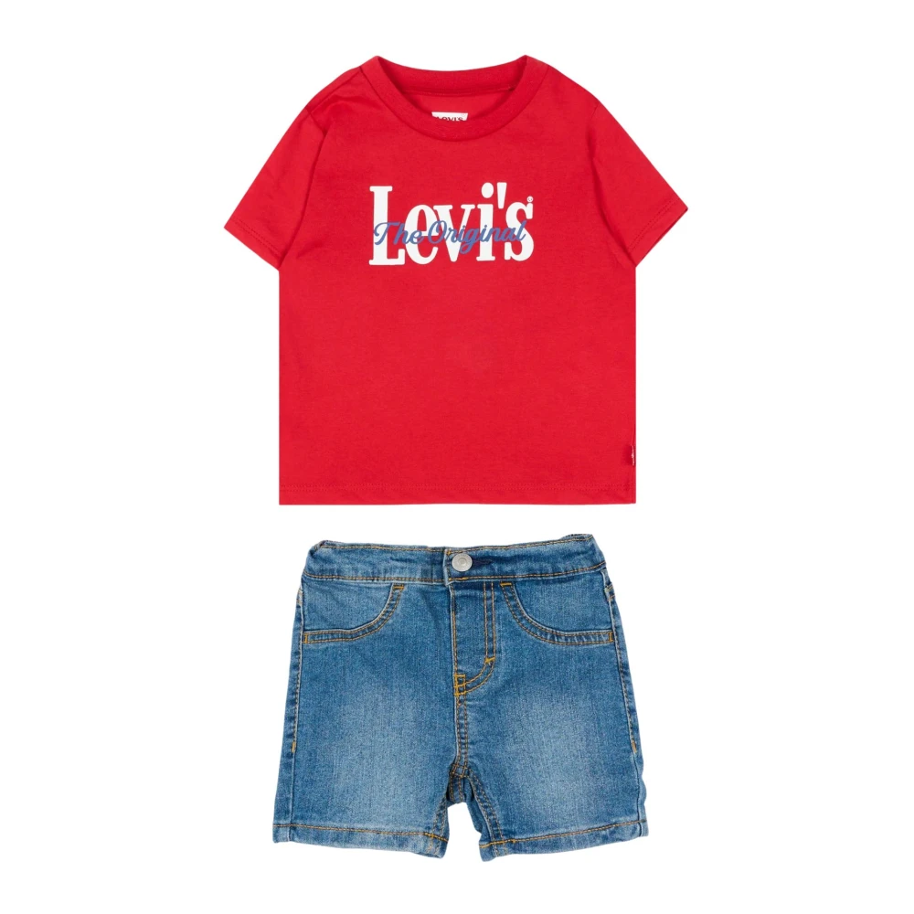 Levi's Unisex Kids Multicolor Lvb Hp Aop Logo Tee & Short - Kids Sets - 6 M - Kids