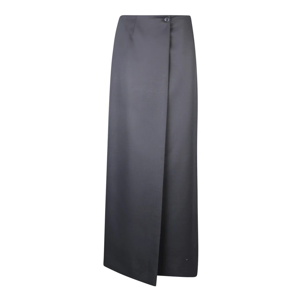 Givenchy Women's Black Maxi Skirts, Xs, Wool Mohair Skirt Aw23