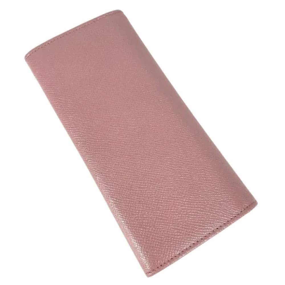 Bvlgari Vintage Pre-owned Leather wallets Pink Dames