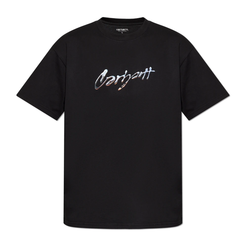 Carhartt WIP T-shirt met bedrukt logo Black Heren